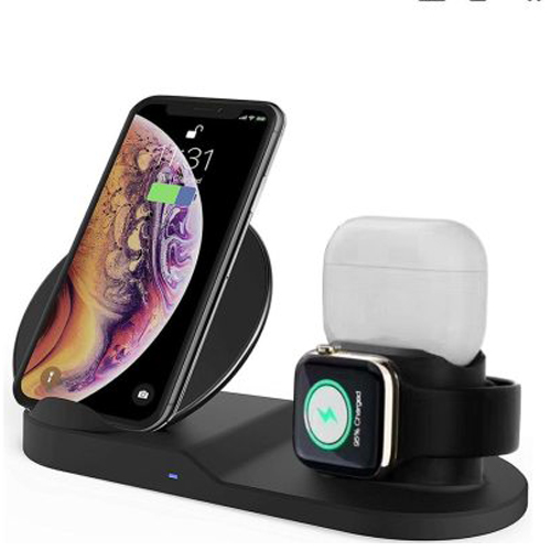 In 1 Fast Charging Qi Wireless Charger for Apple watch 2 3 4 Airpods iPhones